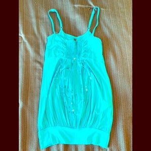 Women's Turquoise Sleeveless Top